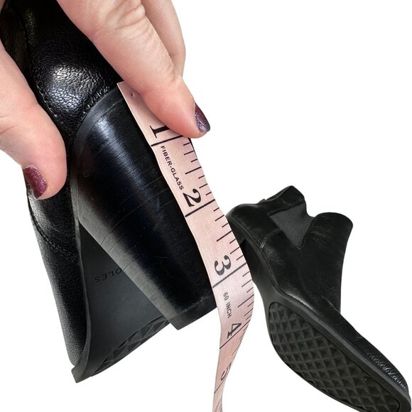 Aerosoles Lido Ankle Boots Women's Size 8 Black Leather Block Heel Comfort - Picture 10 of 10